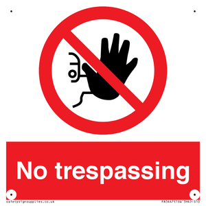 No trespassing
